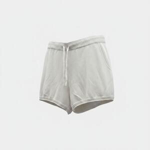 Life Is Good White Drawstring Knit Shorts XL Neutral Summer Casual